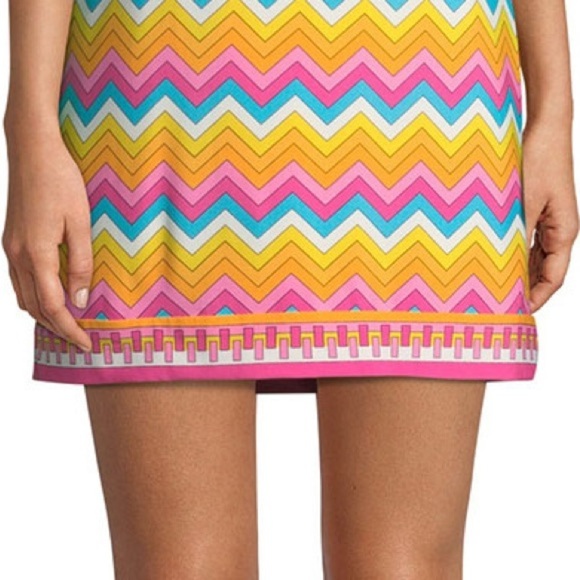 Trina Turk Pink and Yellow Halter Sundress Mini - Picture 4 of 13